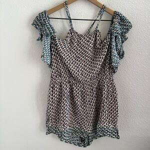 Anthropologie Elevenses Madalenna Jumper Romper Cold Shoulder Small